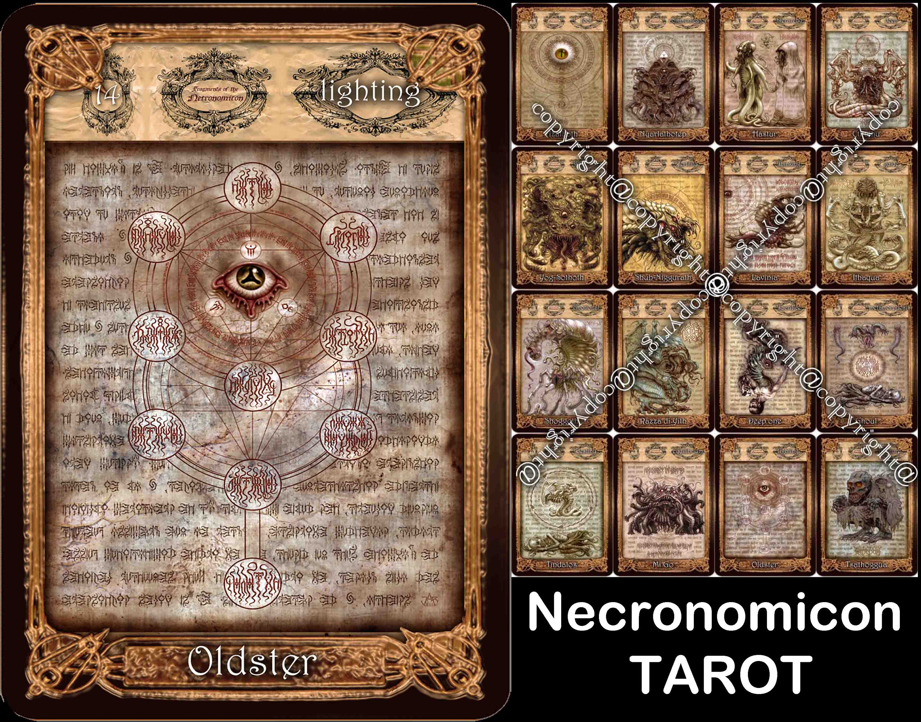 Necronomicon Tarot Deck Rare Limited Edition Lovercraft Occult Etsy