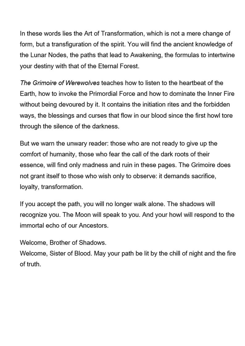 The Book of Werewolves, Magic Grimoire Transformation Wolf Magick Ritual, Limited Edition Forbidden Knowledge