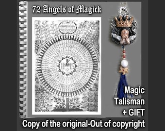 Book of Angels, Antique Ceremonial Magic, Seal Magick Occultist Occult, Dark Grimoire Antiquarian Collectible