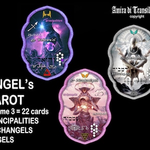 Oráculo angelical, cartas del tarot de los ángeles guardianes, tronos de los arcángeles serafines y querubines, adivinación astrológica de la cábala del zodíaco