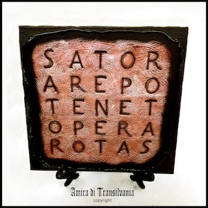 Talismano magico Sator Arepo, simbolo di protezione della casa quadrato Sator, sigillo occulto delle società segrete di magia della casa protettiva