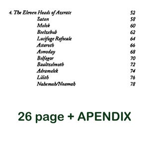 Antique Book, Occultism Magic Grimoire Azazel Manuscript, Qliphot Demon Hell, Magick Secret Societies Occult Order Ritual