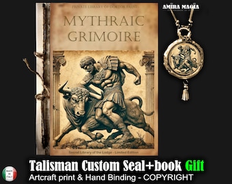 Antique Book, Occultism Magic Mythraic Grimoire Heptameron Manuscript, Magick Sorcery Ritual, Secret Societies Order