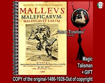 Malleus Maleficarum, Witch Hunt, Antique Book Occult Witchcraft Grimoire, Secular Anti-religion Manuscript Rarity Rites