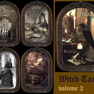 Hexentarot & Hexerei Orakel, Major Arcana Wahrsagen Wicca Ockult Pagan für Wicca Kartenkunst und Lesen Psychic