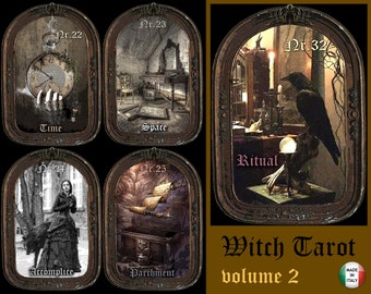 Witch Tarot & Witchcraft Oracle, Major Arcana Divination Wicca Occult Pagan for Wiccan Cartomancy and Reading Psychic