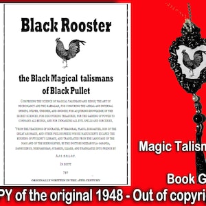 Black Rooster, Antique Book, Occultism, Black Magic Ritual, Esoteric Book, Secret Society, Occult, Witchcraft, Magick