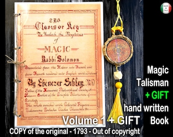 antikes handgeschriebenes Buch okkulte schwarze Magie kabbalah kleiner Schlüssel des Solomon Magie kabbalistisches Manuskript Grimoire Siegel Siegel Geister Hexe 1