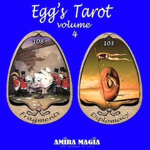 Ei Tarot, Divine Egg Handmade Tarot Deck, Major Minor Arcana Limited Edition, Wahrsagung Orakel Karten Frohe Ostern