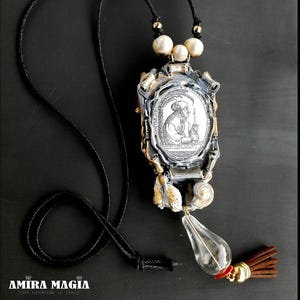 The Alchemist, Paracelsus Homunculus Talisman, Esoteric Knowledge Amulet, Alchemy Symbols Pendentif, Hermetic Philosophy