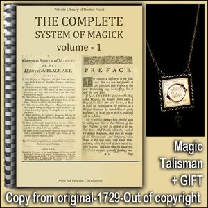 Antique Book Ancien Magic, Secret Societies Occultism Esoteric, Complete System Occult Magick, Forbidden Knowledge V-1