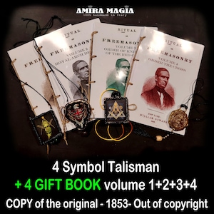 Freemasonry Book Set Illuminati All Seeing Eye, Antique Knights Templar Magic Occult Masonic Mythology Metaphysical Gift