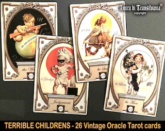 children tarot cards deck book explanation oracle divination major arcana rare edition vintage handmade cartomancy collection fortune teller