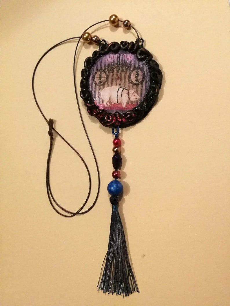Good Luck Amulet, Pig Richness Symbol, Attraction Wealth Success Money Abbondance Rich, Magic Power Talisman Pendant