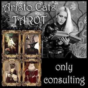 Tarot-Lesung Beratende Orakel, Cartomancy Wahrsagerin, lesen Psychic Hellsichtig Medium, Eine magische Prophezeiung Katzen