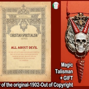 Antique Book Satanic Occultism, Esoteric Witchcraft Occult Black Magick Grimoire, Devil Lucifer Satan Satanist Occultist