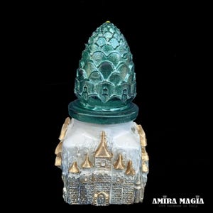Apothekerschrank, Zaubertrankflasche, Vintage Hexenglas, Starter Kit Magick Ritual, Räuchergefäß Tannenzapfen