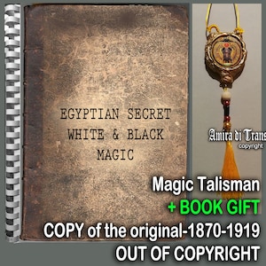 Antique Book, Egyptian Magic, Secret Societies, Occultism, Esoteric, Witchcraft, Grimoire, White Magic, Black Magick