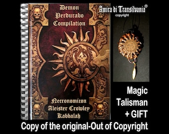 Necronomicon Book, Antique Manual Kabbalah Occultism, Esoteric Occult Ceremonial Magic, Aleister Crowley Grimoire Rituals