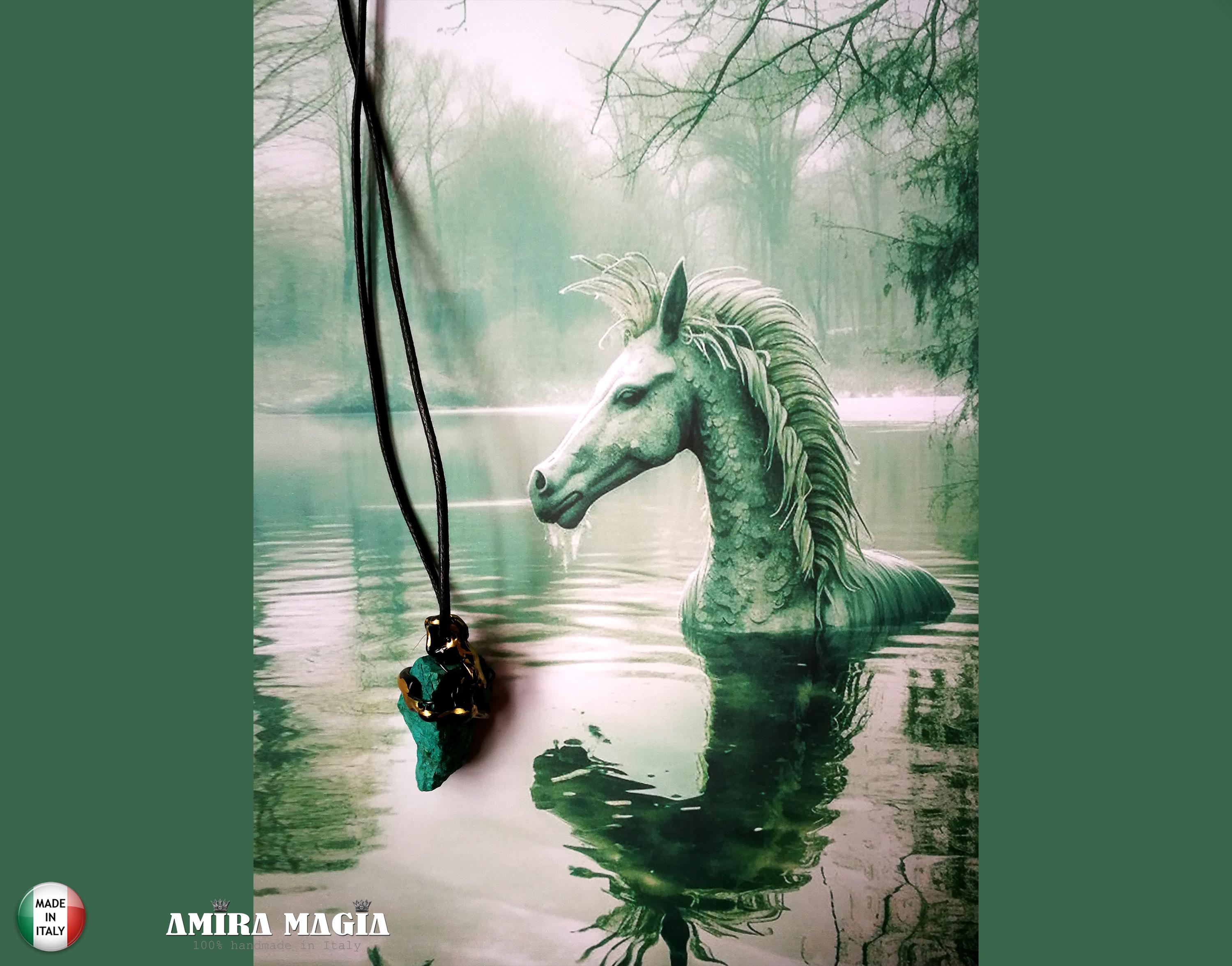 Hippo Campus Spirit Companion Attuned Object Ancient, Uncut Gemstone Pendant Hippocampus, Magical Powers Raw Stones Seal