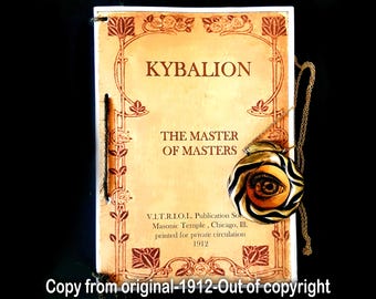 Antique Book Magick Occult, Kybalion Manuscript Hermetic Powerful Magic, Esoteric Occultism Grimoire Vitriol Magick Eye