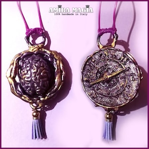Gehirn Karte, Astrologie Symbol Magie Talisman Kompass, Feng Shui Intelligenz Smart Amulett, magische Kraft Glück Evil Eye