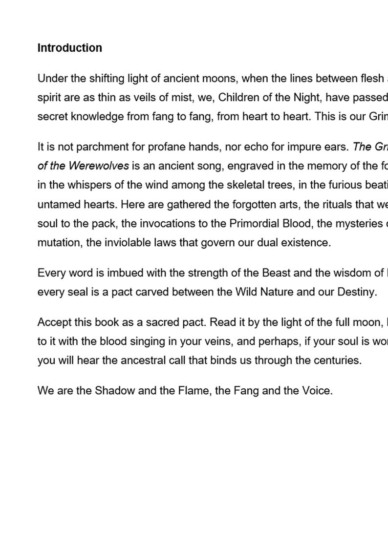 The Book of Werewolves, Magic Grimoire Transformation Wolf Magick Ritual, Limited Edition Forbidden Knowledge