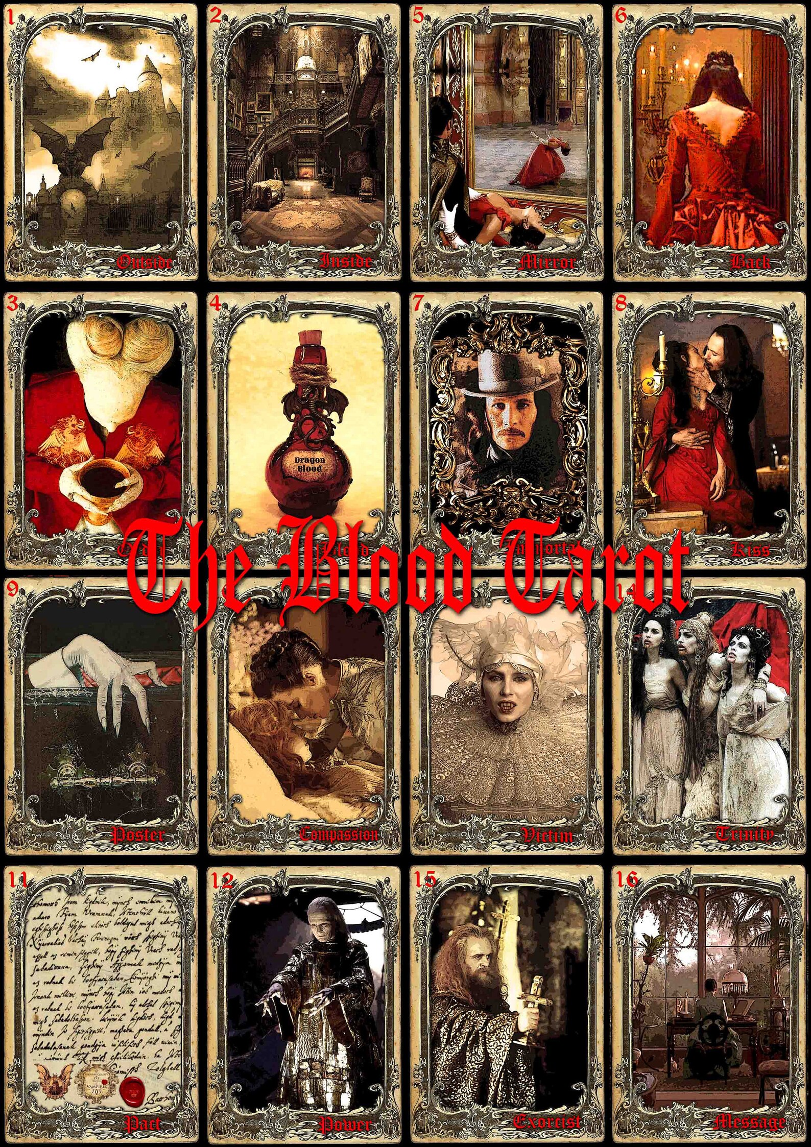 Dracula Tarot Cards Deck Rare Limited Edition Vittorian Love Etsy