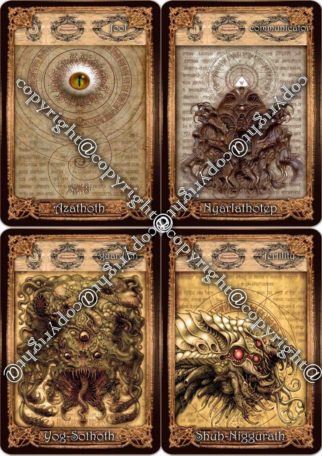 Necronomicon Tarot Deck Rare Limited Edition Lovercraft Occult Etsy