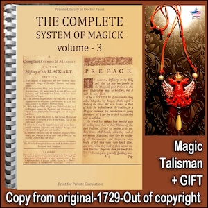 Antique Book Ancien Magic, Secret Societies Occult Esotericism, Complete System Occultism Magick, Forbidden Knowledge V3