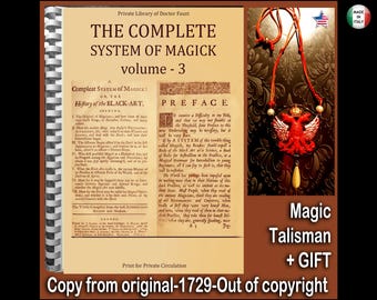 Antique Book Ancien Magic, Secret Societies Occult Esotericism, Complete System Occultism Magick, Forbidden Knowledge V3