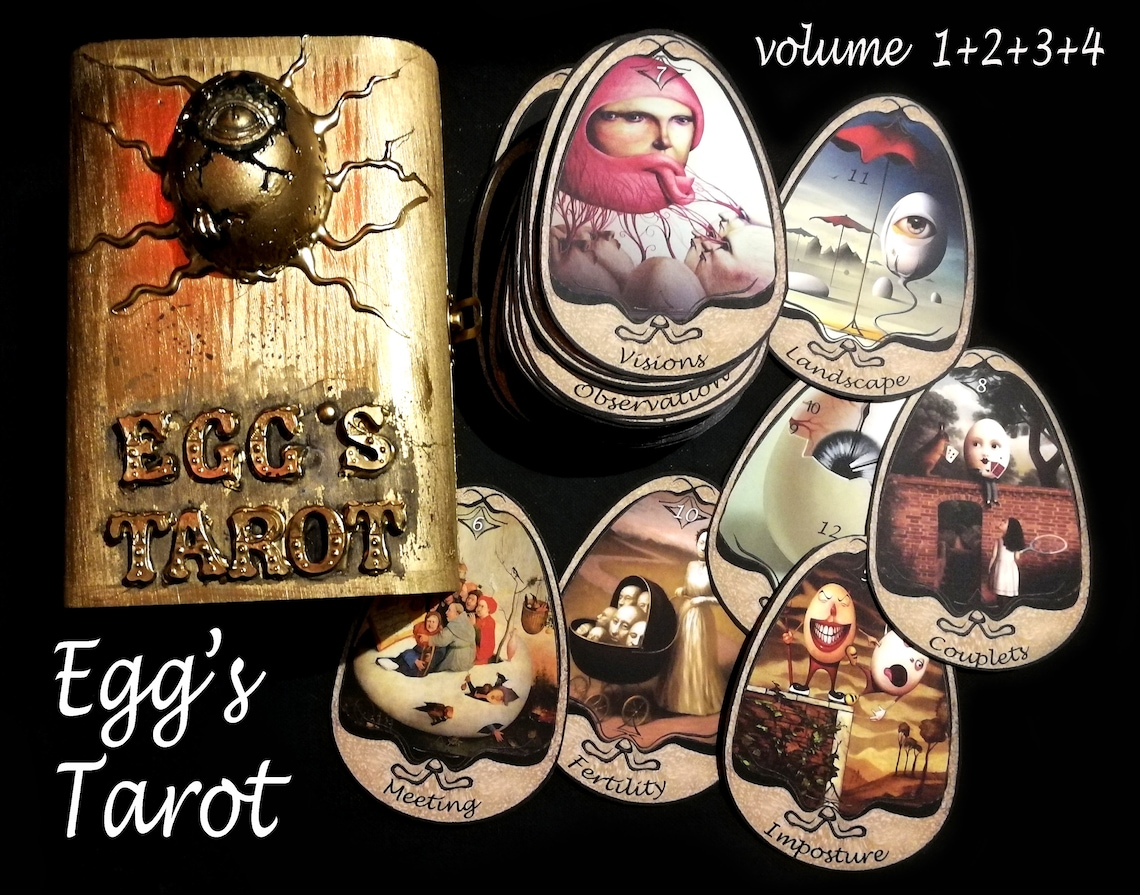 Egg Eggs Art Tarot Cards Deck Rare Major Minor Arcana Limited Etsy