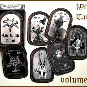 Baraja de cartas del tarot de las brujas, arcanos mayores, oráculo de adivinación, wicca, ocultismo, paganismo, médium clarividente de brujería gótica