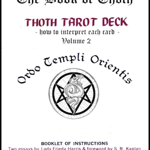 Antique Book Ancien Forbidden Knowledge, The Book of Thoth Aleister Crowley Tarot, Secret Societies Occultism Esoteric 2