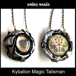 Hermes Trismegistus Pymander, Kybalion Alchemy Symbol Jewelry, Vitriol Magic Talisman, Hermes Alchemist Amulet Pendant