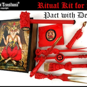 witchcraft kit starter altar satanic pact with devil rare witch box baphomet satan satanism beginners magick ritual black magic set lucifer