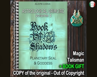 Book of Shadows, Antique Grimoire Witchcraft Manual, Esoteric Astrology Forbidden Knowledge, Occult Secret Societies