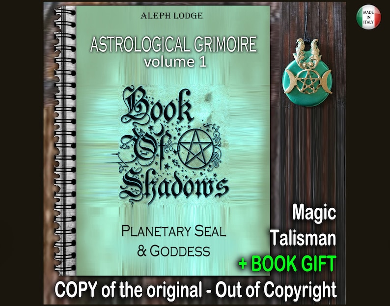 Book of Shadows, Antique Grimoire Witchcraft Manual, Esoteric Astrology Forbidden Knowledge, Occult Secret Societies