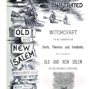 Salem Massachusetts, Antique Book Witchcraft Occultism, Occult Satanic Ceremonial, Sabbath Magic Ritual Esoteric Grimoire