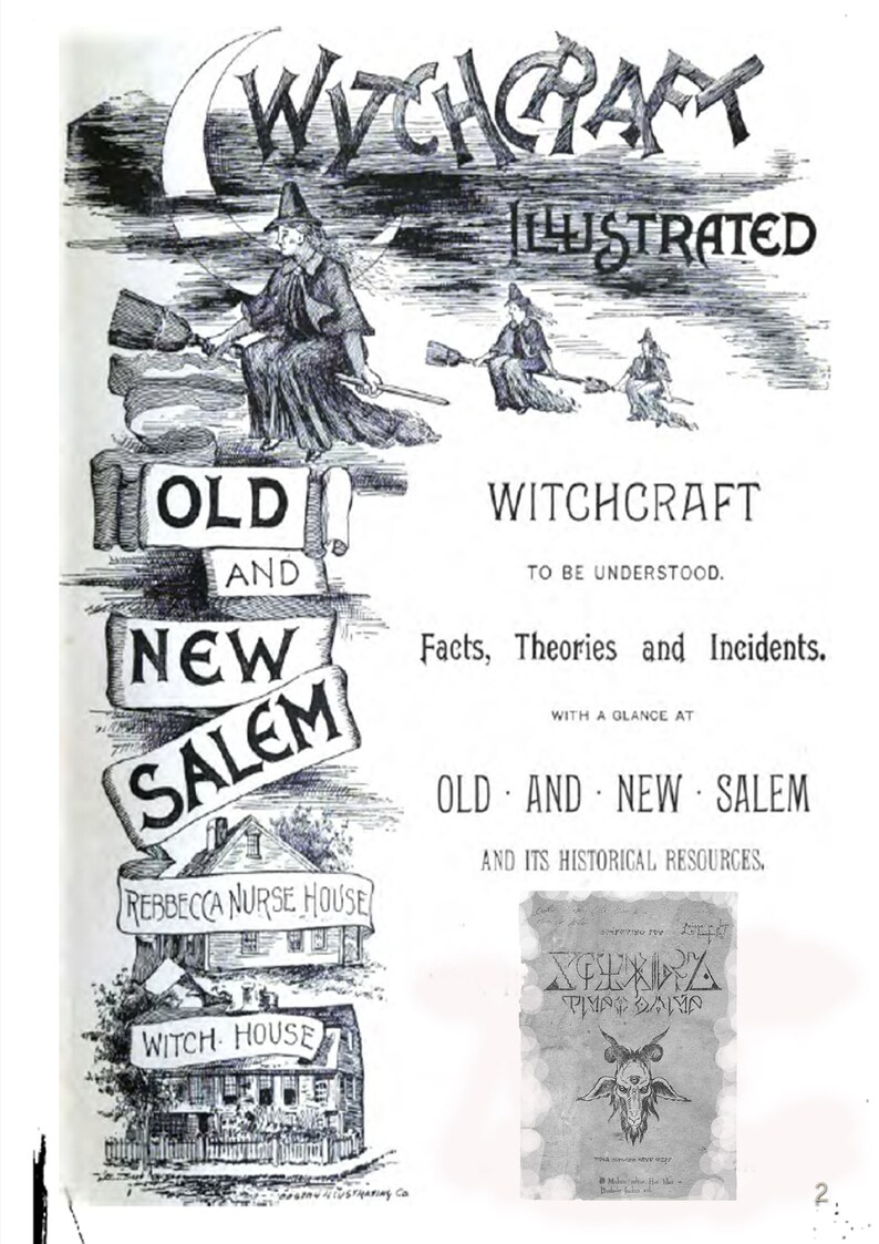 Salem Massachusetts, Antique Book Witchcraft Occultism, Occult Satanic Ceremonial, Sabbath Magic Ritual Esoteric Grimoire