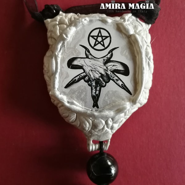 Dark Witch, Inverted Pentagram Witchcraft Symbol, Black Magic Evil Eye Pendant Talisman, Dark Academia Goth Jewel Gothic