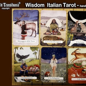 Baraja de cartas de tarot artísticas, hecha a mano, pintada a mano, juego de arcanos mayores y menores, edición limitada, coleccionable, curiosidad, cartomancia, lectura, oráculo antiguo vintage.