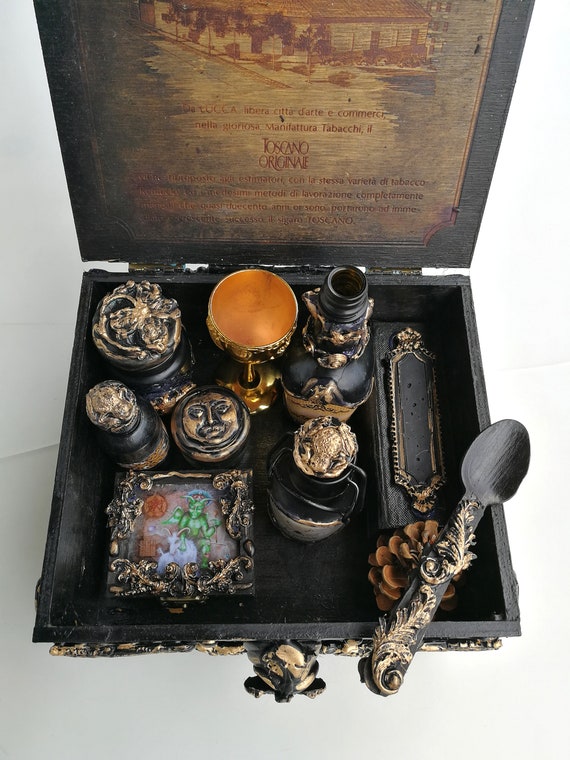 Apothecary Vintage Cabinet Magic Witchcraft Box Starter Kit -  Finland