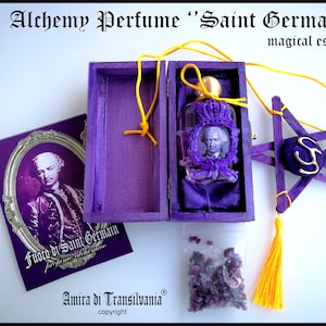 Saint Germain, Purple Flame Alchemy Scent Secret Formula, Alchemical Perfume Eau de Perfume Magic  Fragrances Essence