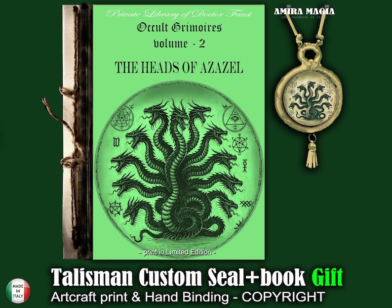 Antique Book, Occultism Magic Grimoire Azazel Manuscript, Qliphot Demon Hell, Magick Secret Societies Occult Order Ritual