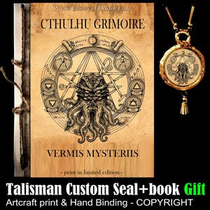 Starożytne manuskrypty, De Vermis Mysteriis Rękodzieło Kopia Cthulhu Grimoire Lovercraft, Magia okultystyczna Książki grozy Okultyzm