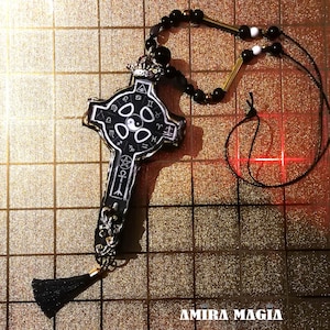 Croce alchemica, talismano gotico, simboli templari, stregoneria rosacrociana, ciondolo medievale Steampunk Goth Jewel Crux