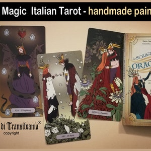 tarotkaarten dek handgemaakt geschilderde heidense kat heks godin grote kleine arcana limited edition collectible cartomancy lezing vintage orakel