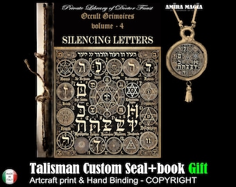 Antique Book, Hebrew Letters Jewish Grimoire, Kabbalah Magic Secret Societies Occult Order Magick Occultism Manuscript