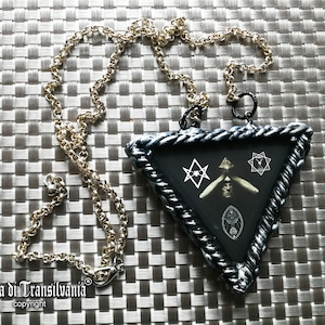 Magic Talisman, Thelema Pendant Occult Symbology, Aleister Crowley Jewelry Witchcraft, Ritual Amulet Oto Babalon Darkness
